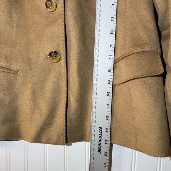 Lafayette 148 New York Beige Tan Blazer Wool Jacket 12 Quiet Luxury Old Money - Picture 6 of 10